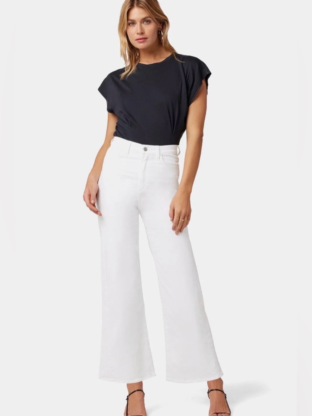 Joes Jeans High-Rise White Wide-Leg Ankle Women's Jeans